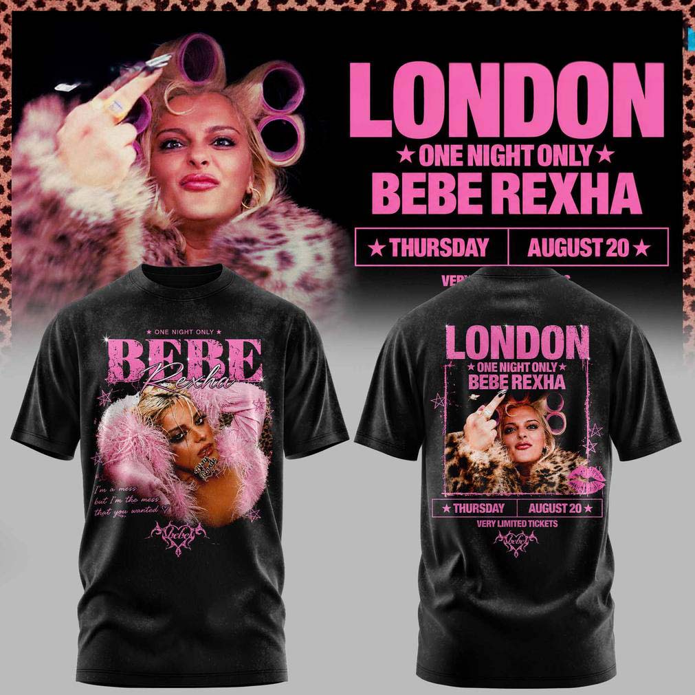 Bebe Rexha London One Night Only Concert Black Graphic T-Shirt - Best Gift for Fans