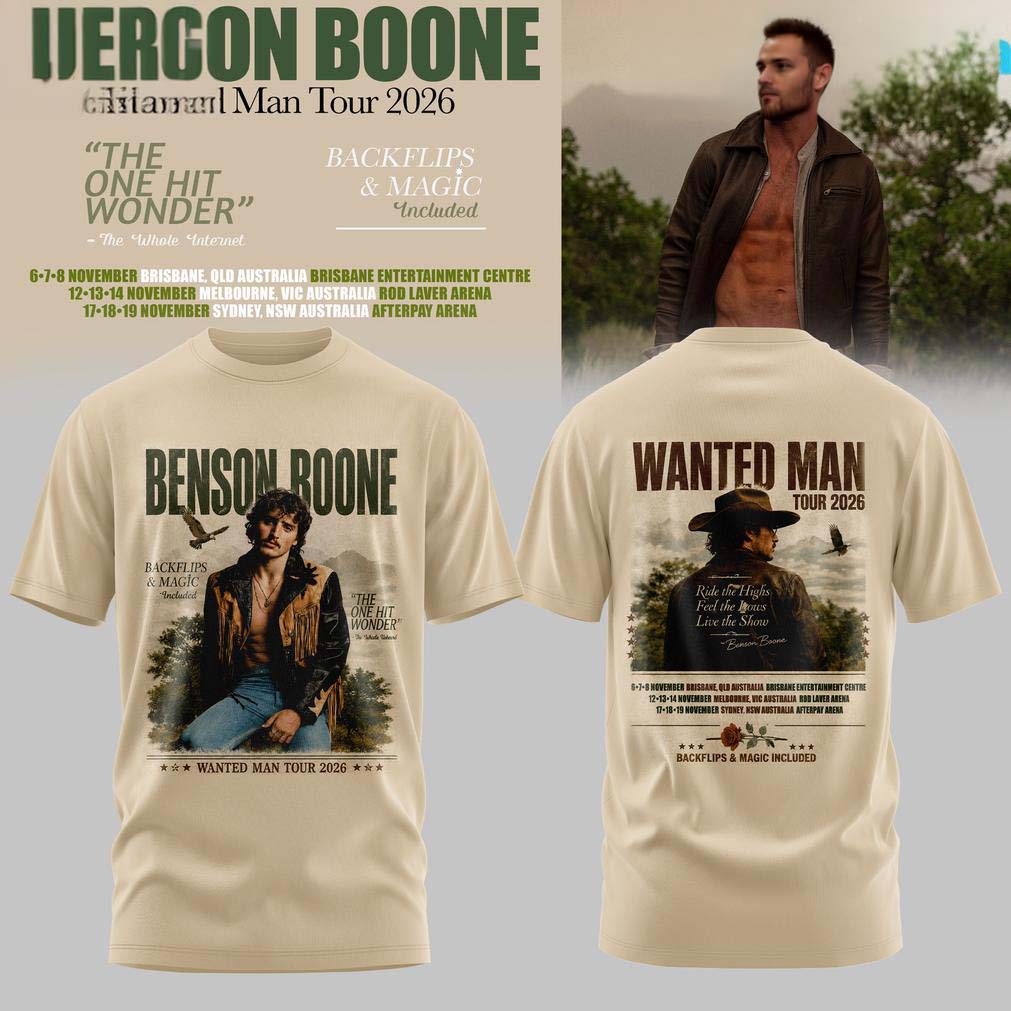 Benson Boone Cream Wanted Man Fan T Shirt