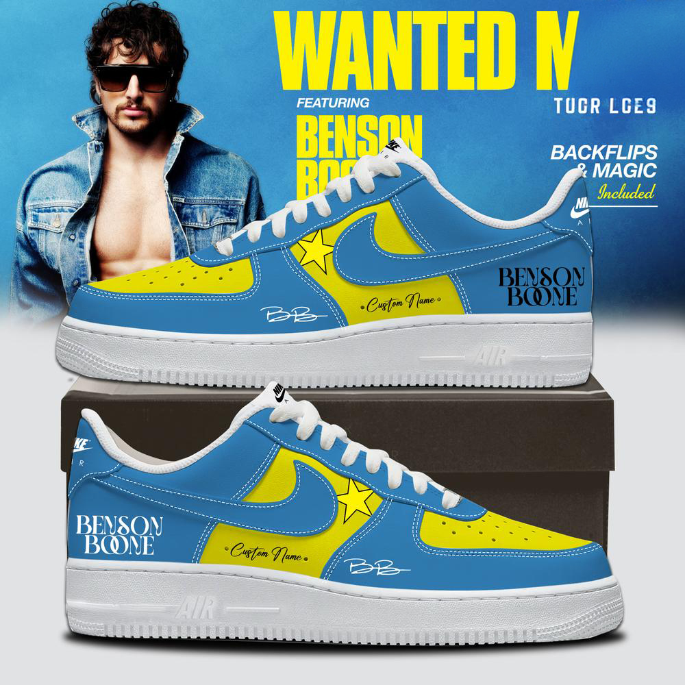 Benson Boone Royal Blue 2026 Concert High Top Sneakers