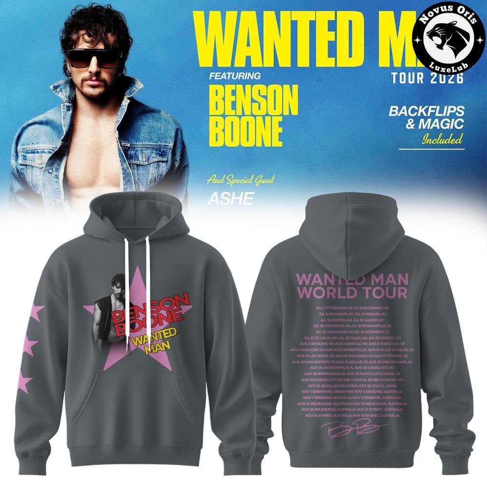 Benson Boone Wanted Man Tour 2026 Hoodie