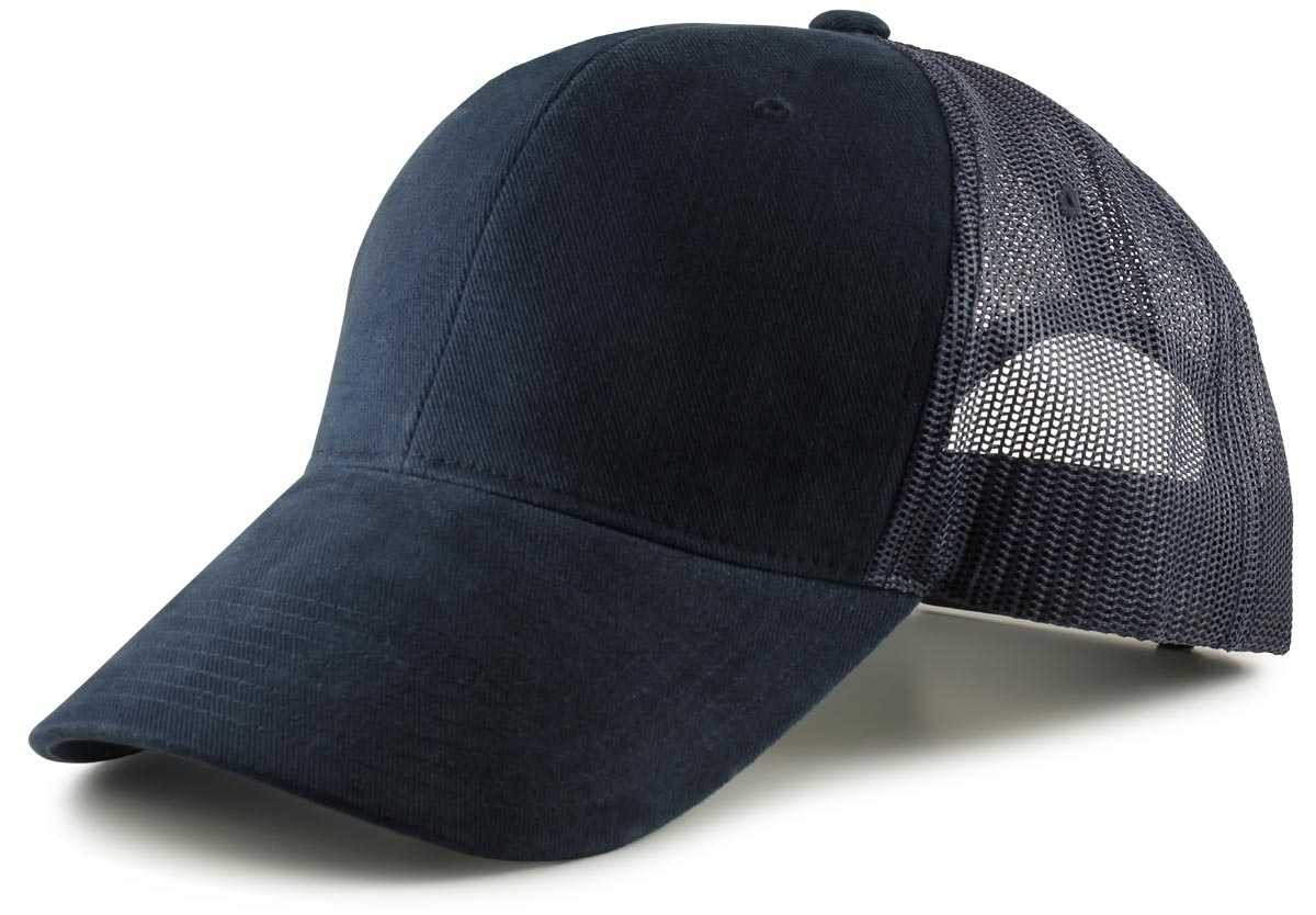 Big Trucker Retro Hat Adjustable for Big Heads Navy Gift for Dad