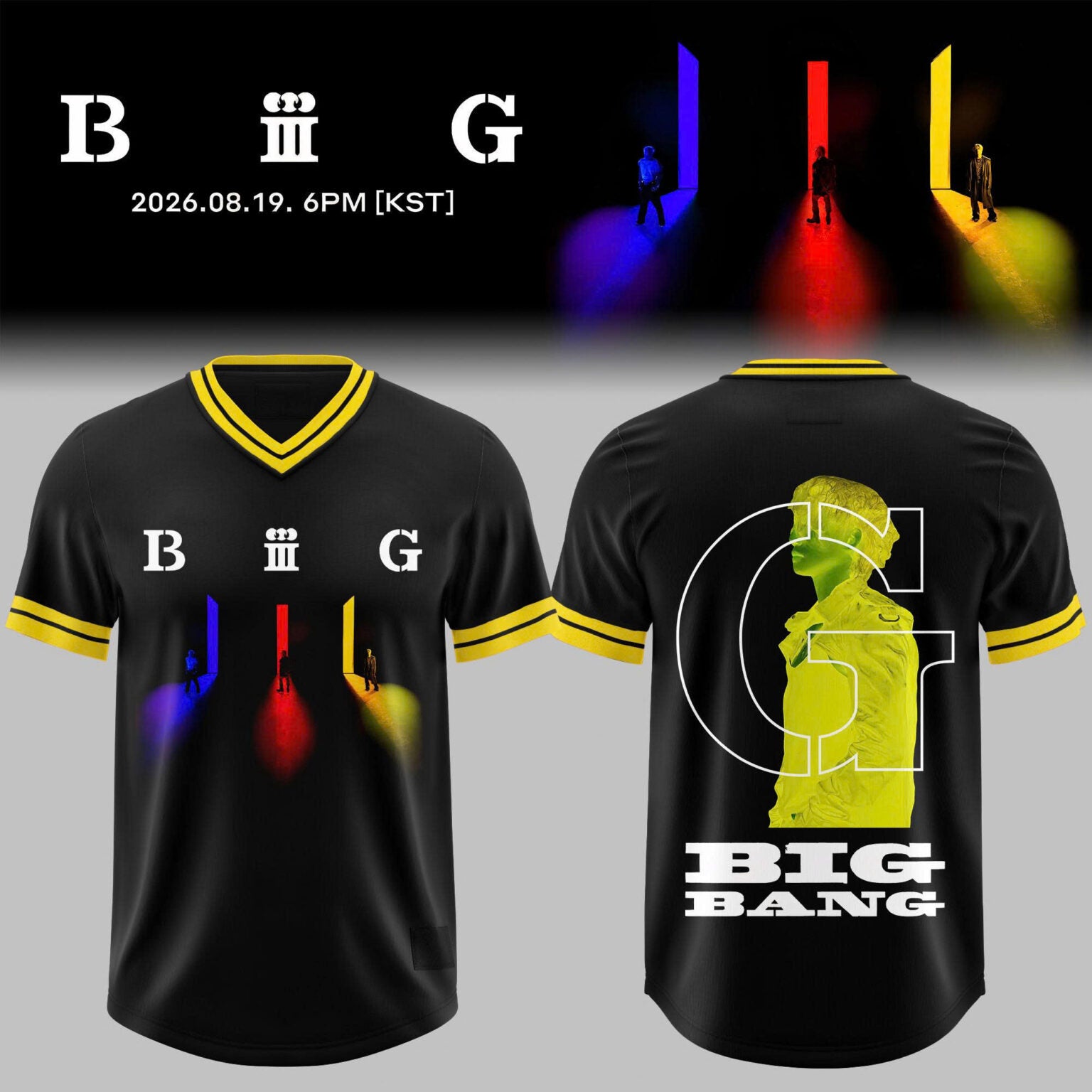 BIGBANG Anniversary 2026 Yellow Graphic Football Jersey Collector Style 1 - Unicasport BIGBANG Anniversary 2026 Yellow Graphic Football Jersey Collector Style
