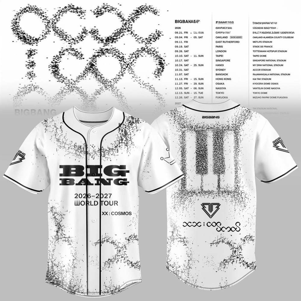 BIGBANG XX Cosmos Stellar White Baseball Jersey