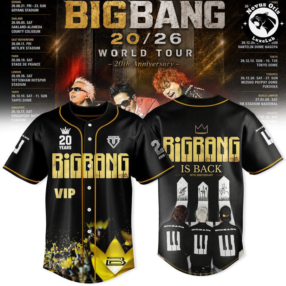 BIGBANG VIP 20th Anniversary World Tour Baseball Jersey 1 - Unicasport BIGBANG VIP 20th Anniversary World Tour Baseball Jersey
