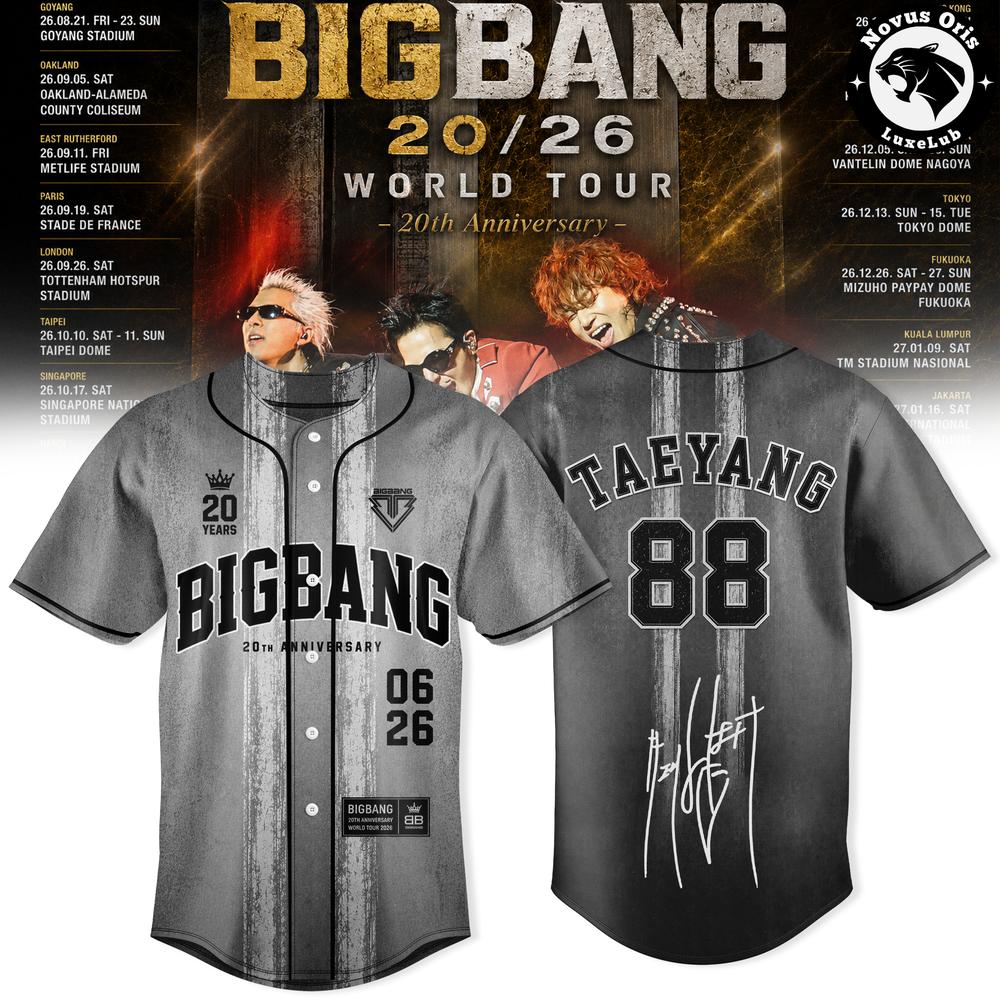 BIGBANG World Tour 2026 Baseball Jersey 1 - Unicasport BIGBANG World Tour 2026 Baseball Jersey