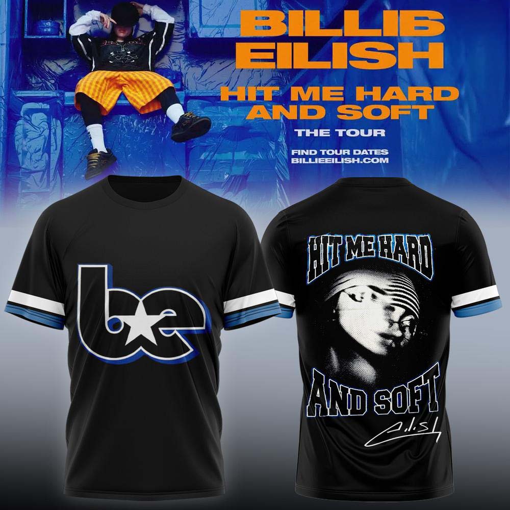 Billie Eilish Hit Me Hard and Soft Tour 2026 Black Graphic T-Shirt - Best Gift for Fans