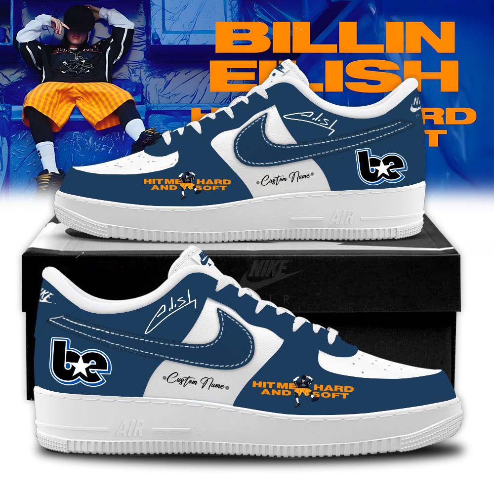 Billie Eilish Navy Blue Concert Air Force 1 Sneakers