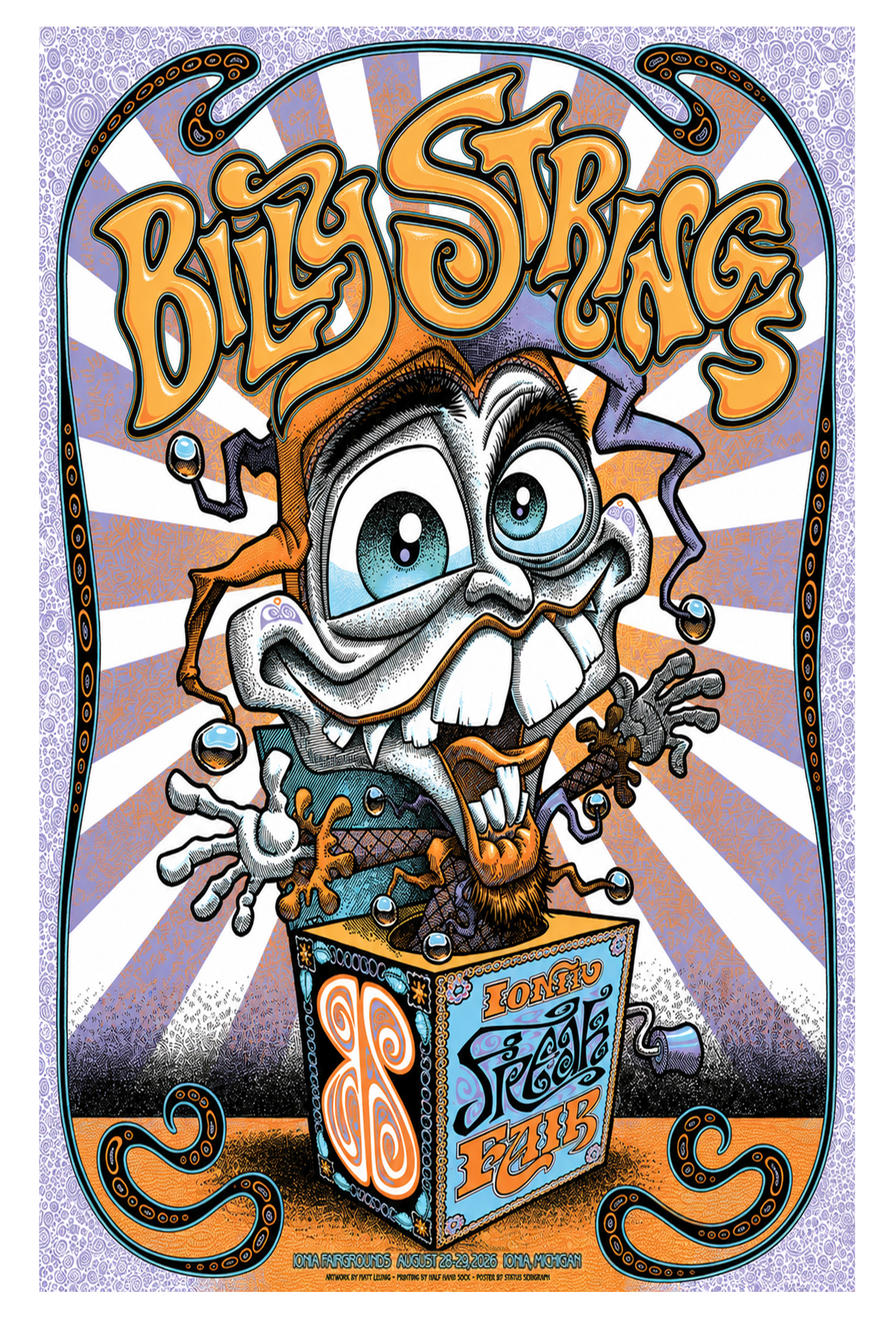 Billy Strings 2026 Ionia County Fairgrounds Ionia MI Poster