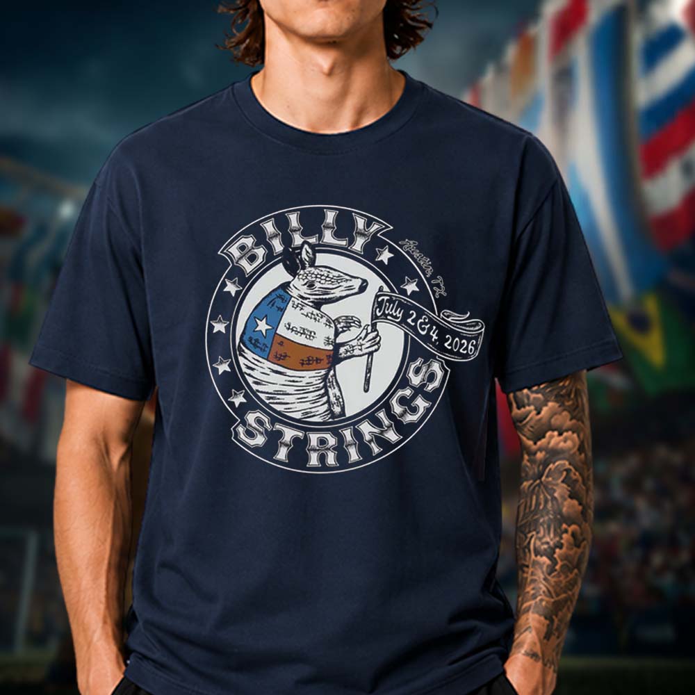 Billy Strings Austin Summer 2026 Merchandise Armadillo With Dates Unisex T Shirt