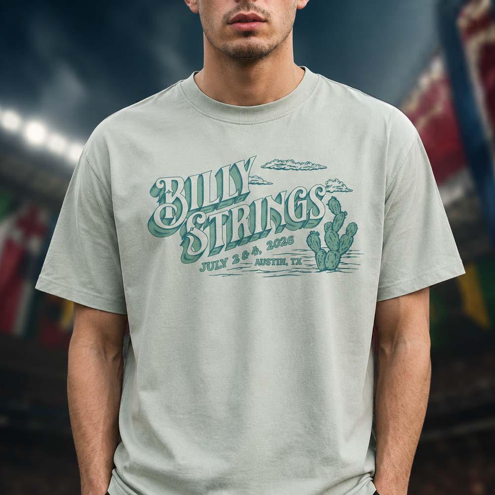 Billy Strings Austin Summer 2026 Merchandise Cactus With Dates Unisex T Shirt