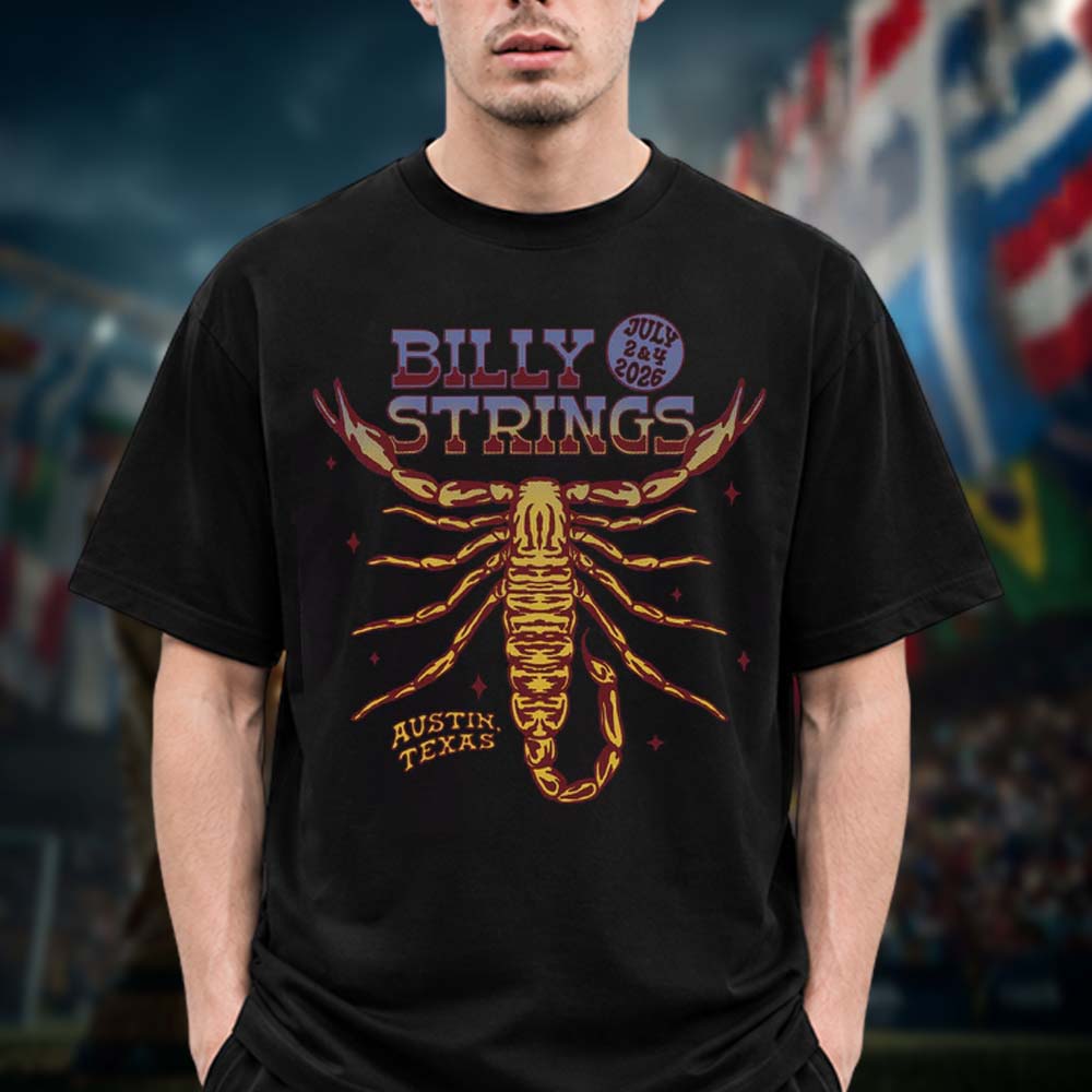 Billy Strings Austin Summer 2026 Merchandise Scorpion With Dates Unisex T Shirt