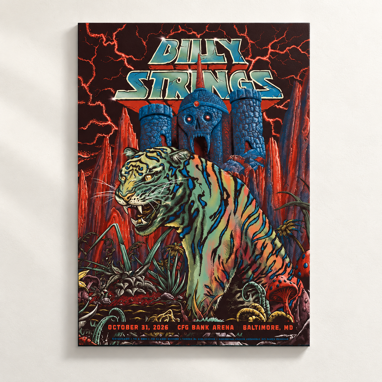Billy Strings Baltimore MD Event Poster Night 2 At CFG Bank Arena In Baltimore MD On October 31 2026 Home Decor Poster Canvas