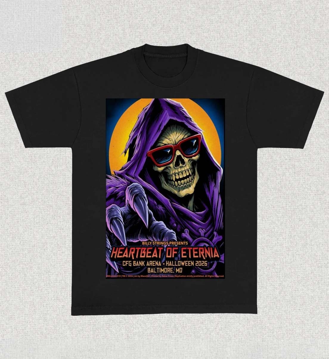 Billy Strings Halloween 2026 Heartbeat Of Eternia Concert Poster TShirt