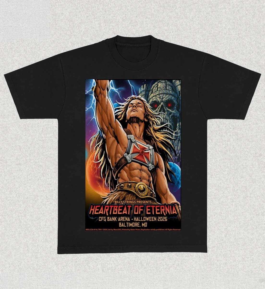 Billy Strings Heartbeat Of Eternia Halloween 2026 Baltimore Poster TShirt