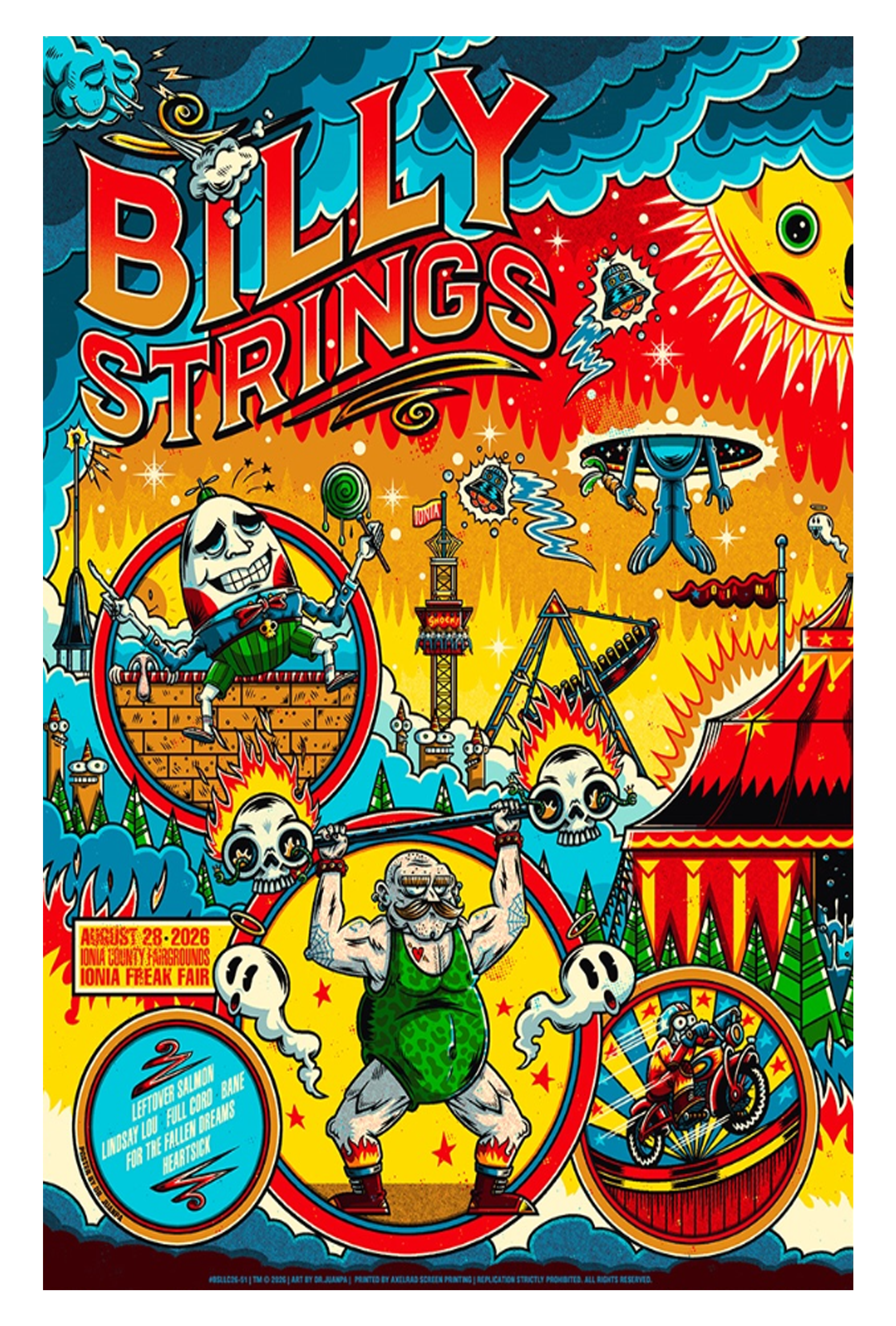 Billy Strings Ionia County Fairgrounds Ionia MI August 28 2026 Event Poster