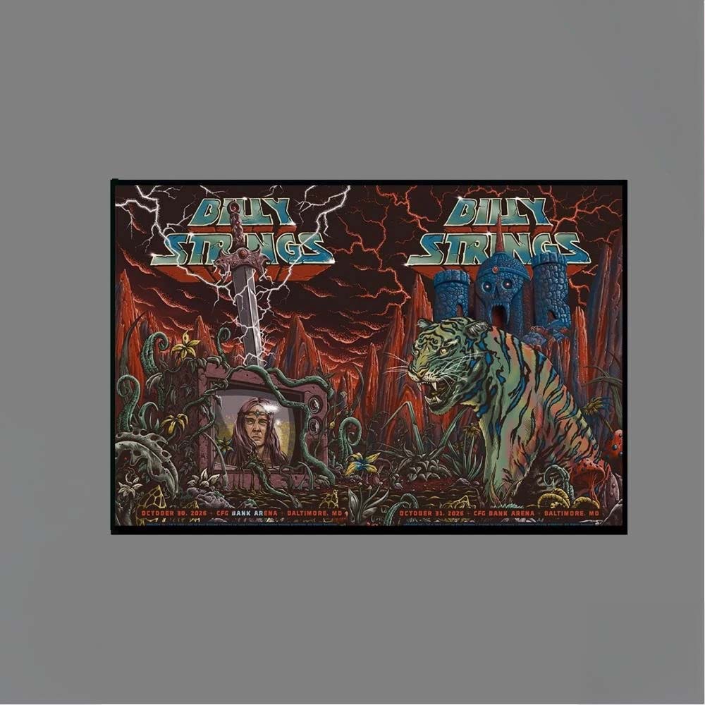 Billy Strings October 30 31 2026 CFG Bank Arena Baltimore MD Art By Neal Williams Uncut Diptych Wall Art Print Poster
