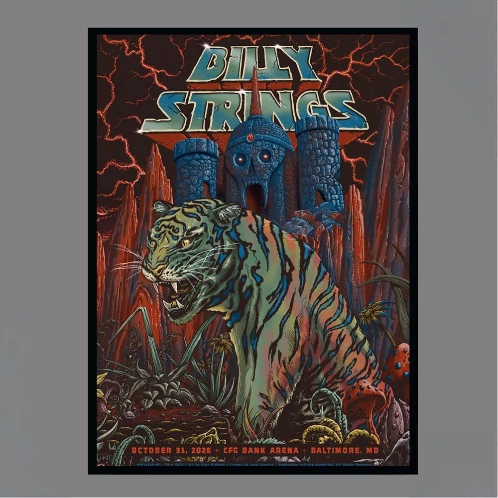 Billy Strings October 31 2026 CFG Bank Arena Baltimore MD Art By Neal Williams Wall Art Print Poster