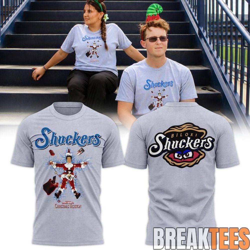 2026 Christmas Edition Biloxi Shuckers TShirt