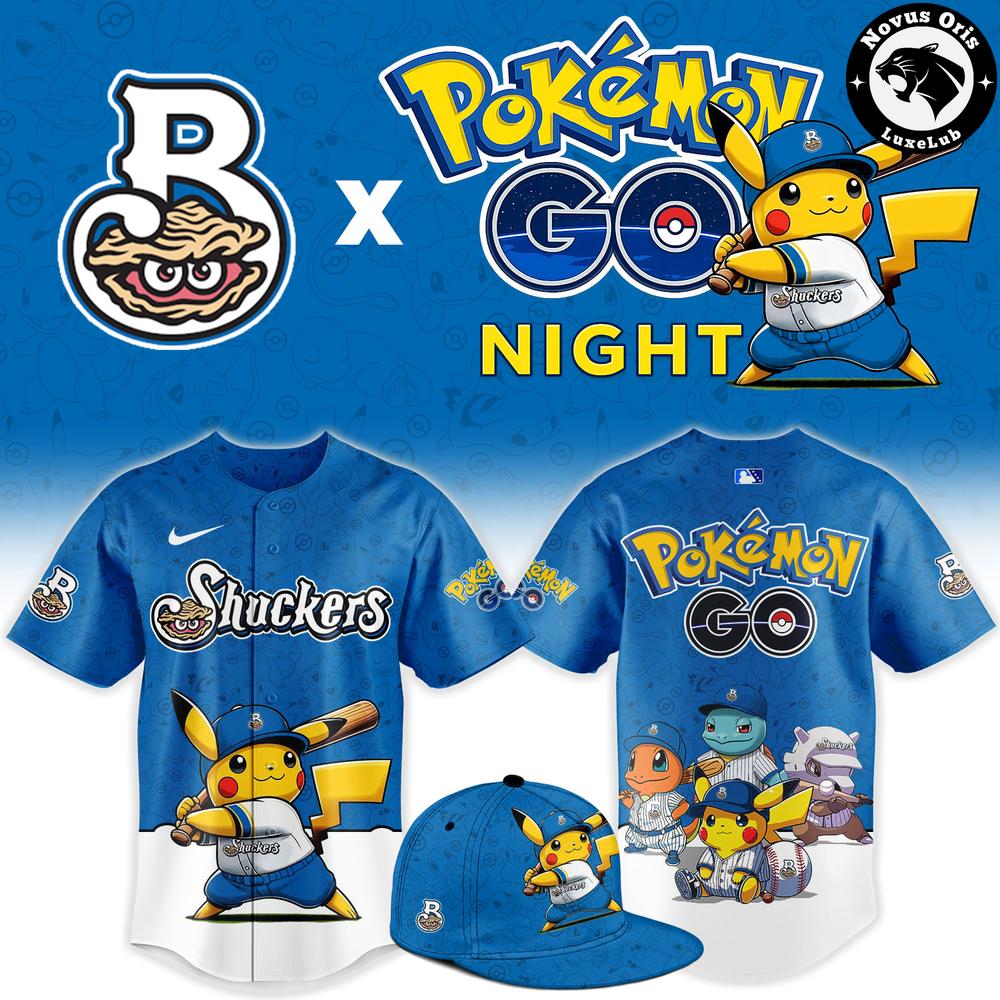 Biloxi Shuckers x Pokemon GO Night 2026 New Edition Baseball Jersey 1 - Unicasport Biloxi Shuckers x Pokemon GO Night 2026 New Edition Baseball Jersey