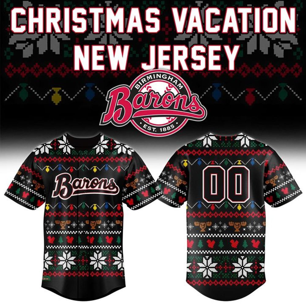 Birmingham Barons x Christmas Vacation Holiday Theme 2026 Baseball Jersey