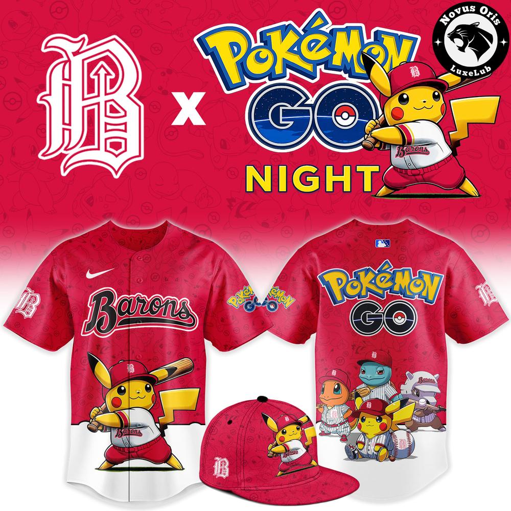 Birmingham Barons x Pokemon GO Night 2026 Limited Baseball Jersey