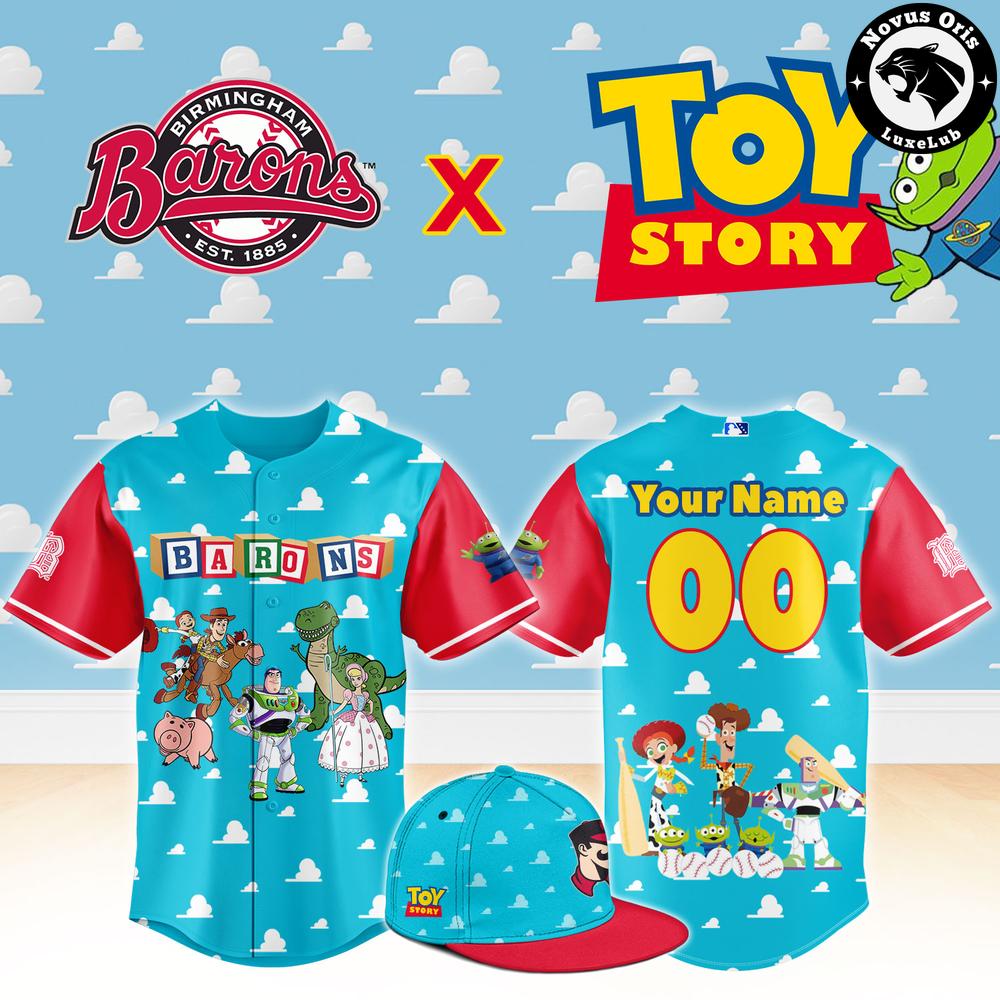 Birmingham Barons x Toy Story Night Woody Buzz Lightyear Baseball Jersey 1 - Unicasport Birmingham Barons x Toy Story Night Woody Buzz Lightyear Baseball Jersey