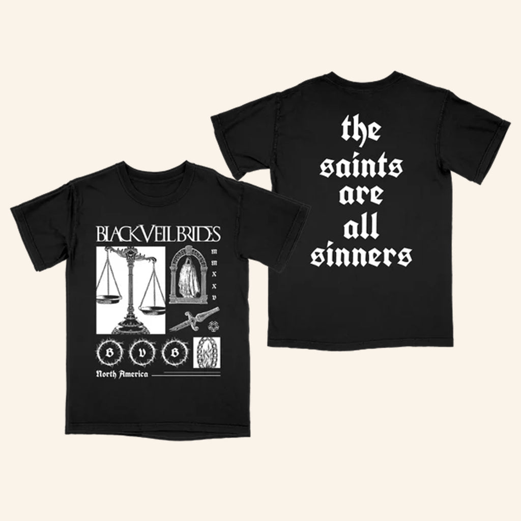 Black Veil Brides Merch Scales Of Justice T-Shirt Presents For Rock Music Lovers