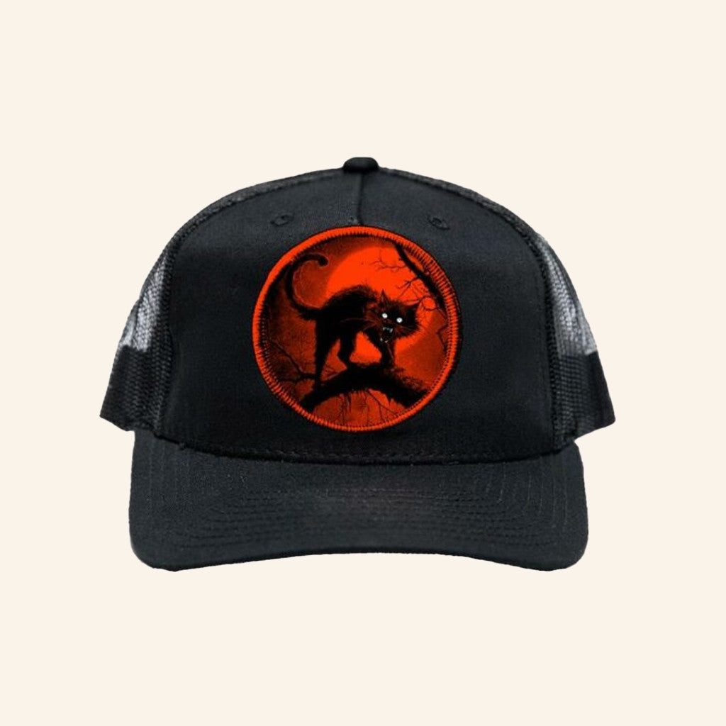 Blackcraft Cult Merch Halloween Cat Trucker Hat Halloween Gifts For Friends