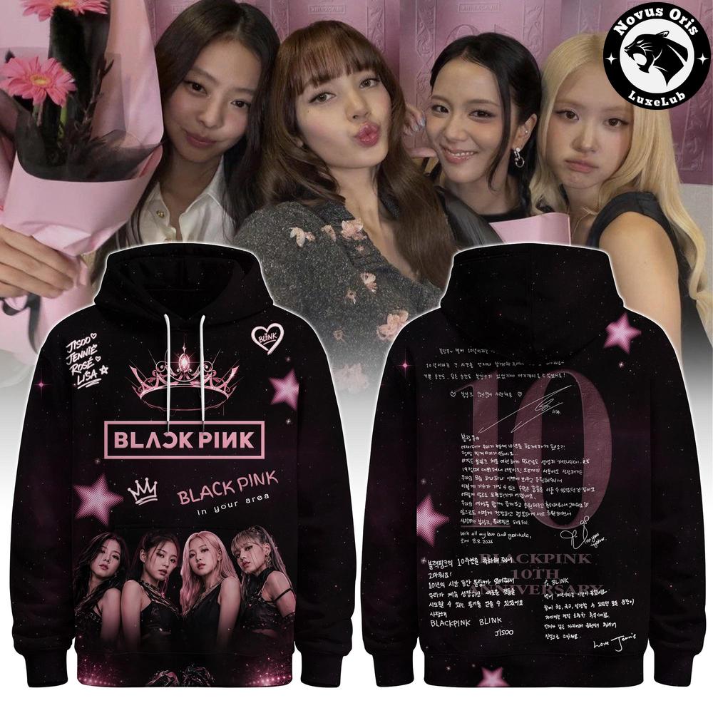 BLACKPINK x 10th Anniversary 2026 Limited Edition Hoodie 1 - Unicasport BLACKPINK x 10th Anniversary 2026 Limited Edition Hoodie