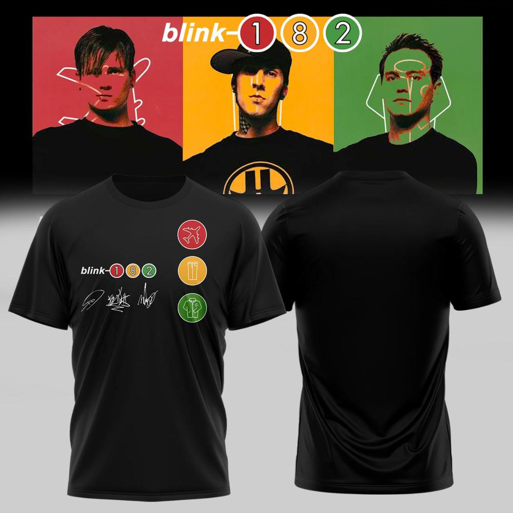 Blink 182 Black Anniversary Tour Fan T Shirt