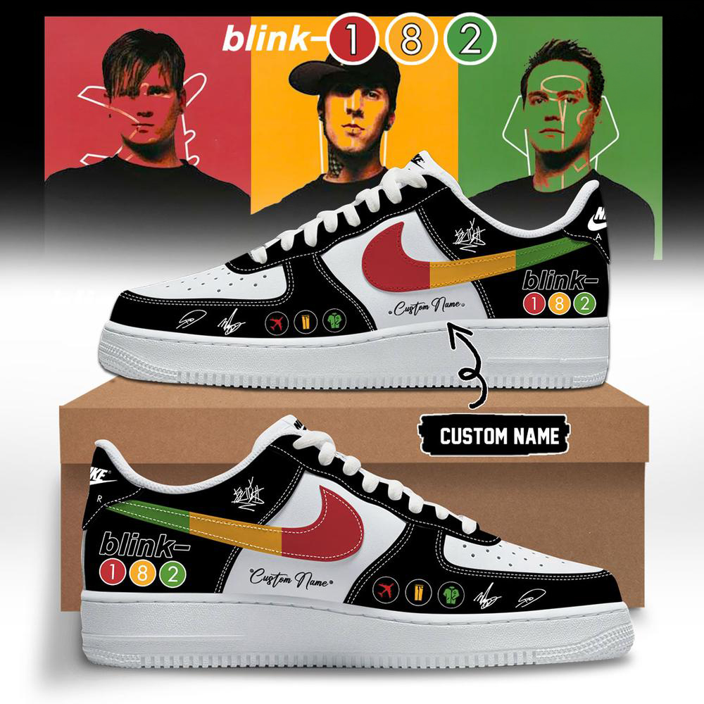 Blink 182 Black Concert Tour High Top Sneakers
