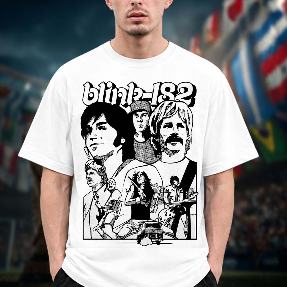 Blink 182 First Date Band Practice White Unisex T Shirt