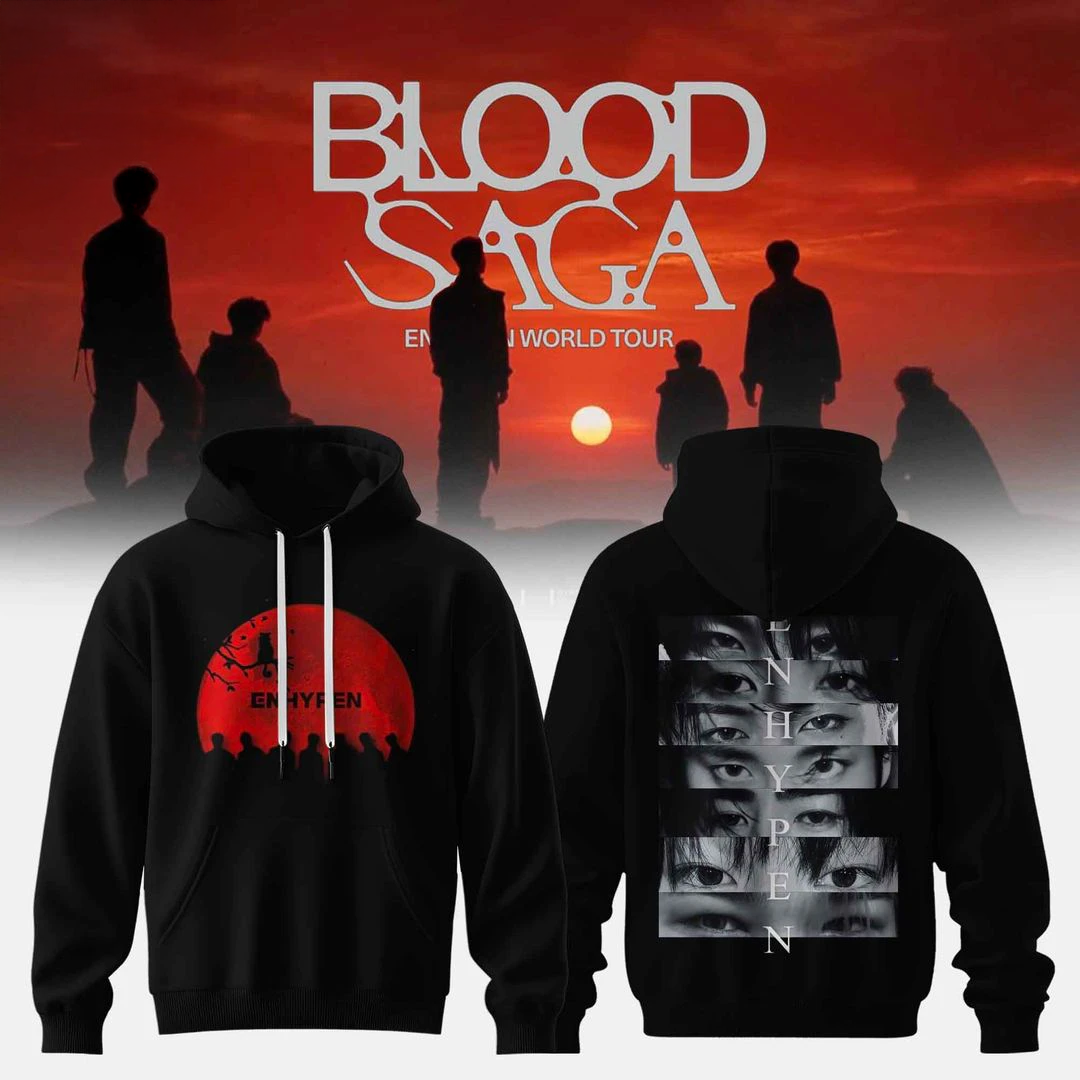 BLOOD SAGA Enhypen World Tour 2026 Edition Hoodie V2 - theprintfast