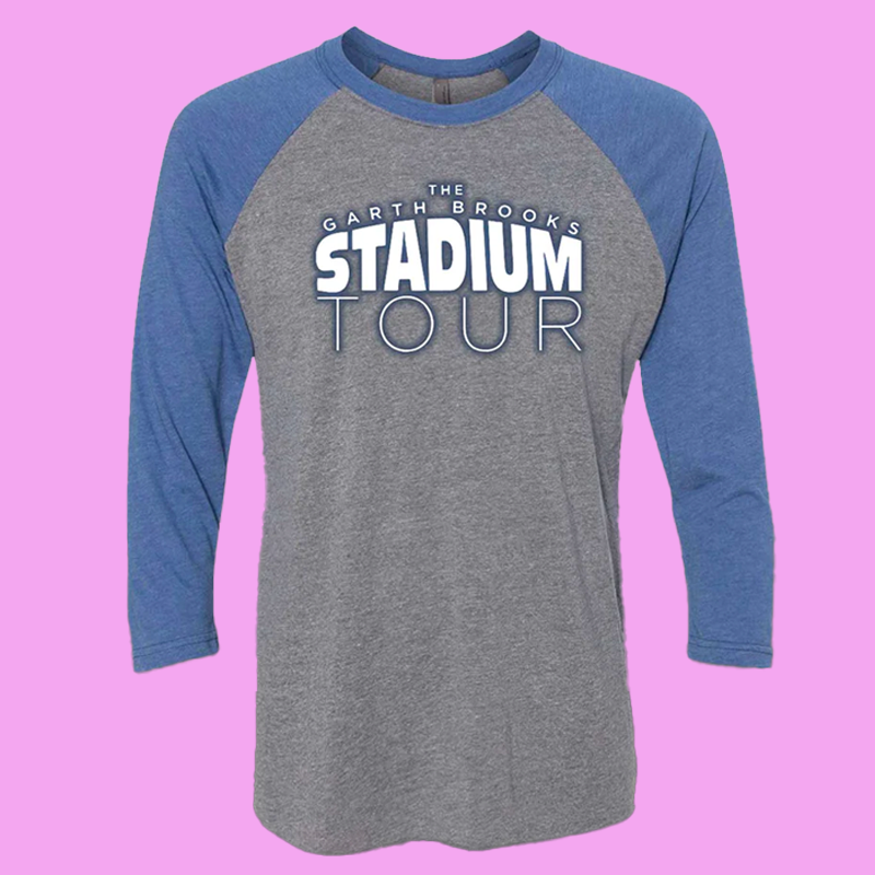 Garth Brooks Stadium Tour 2026 Blue Grey Raglan Sweatshirt - Best Gift for Fans