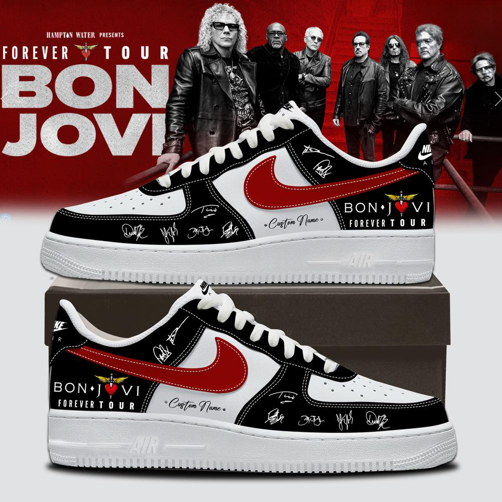 Bon Jovi Black Classic Rock Fan High Top Sneakers