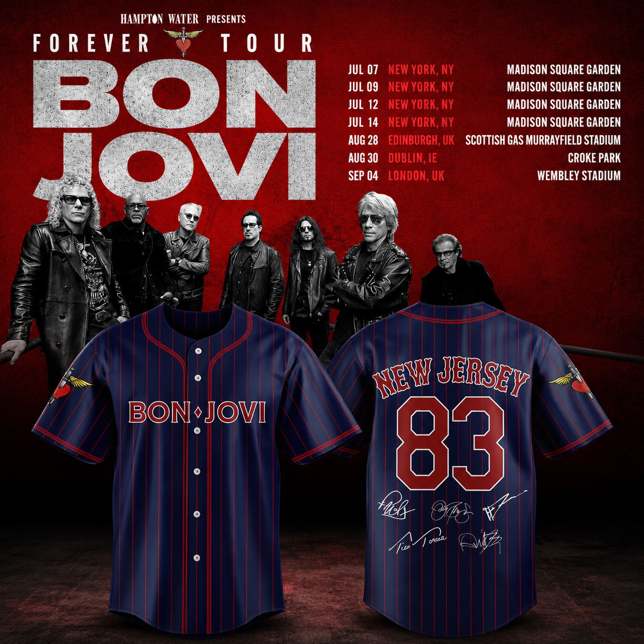 bon jovi forever baseball jersey tour 2026 merch qiBFN - merchtourboutique