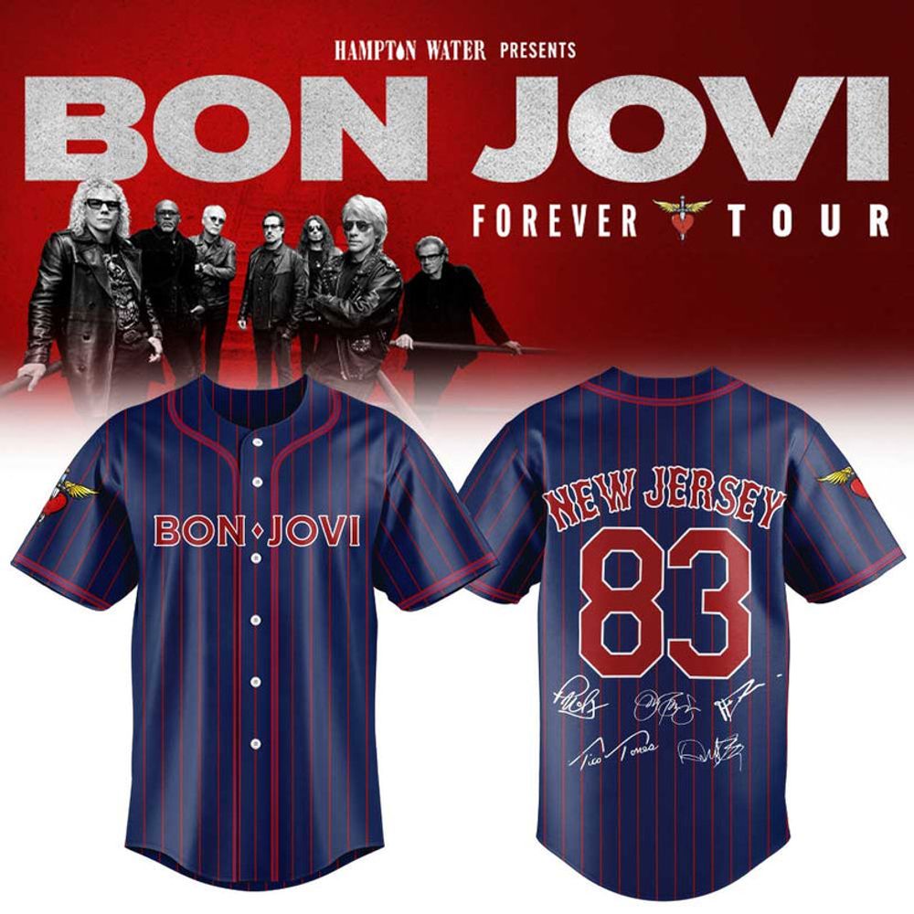 Bon Jovi Forever Tour 2026 Limited Edition Baseball Jersey