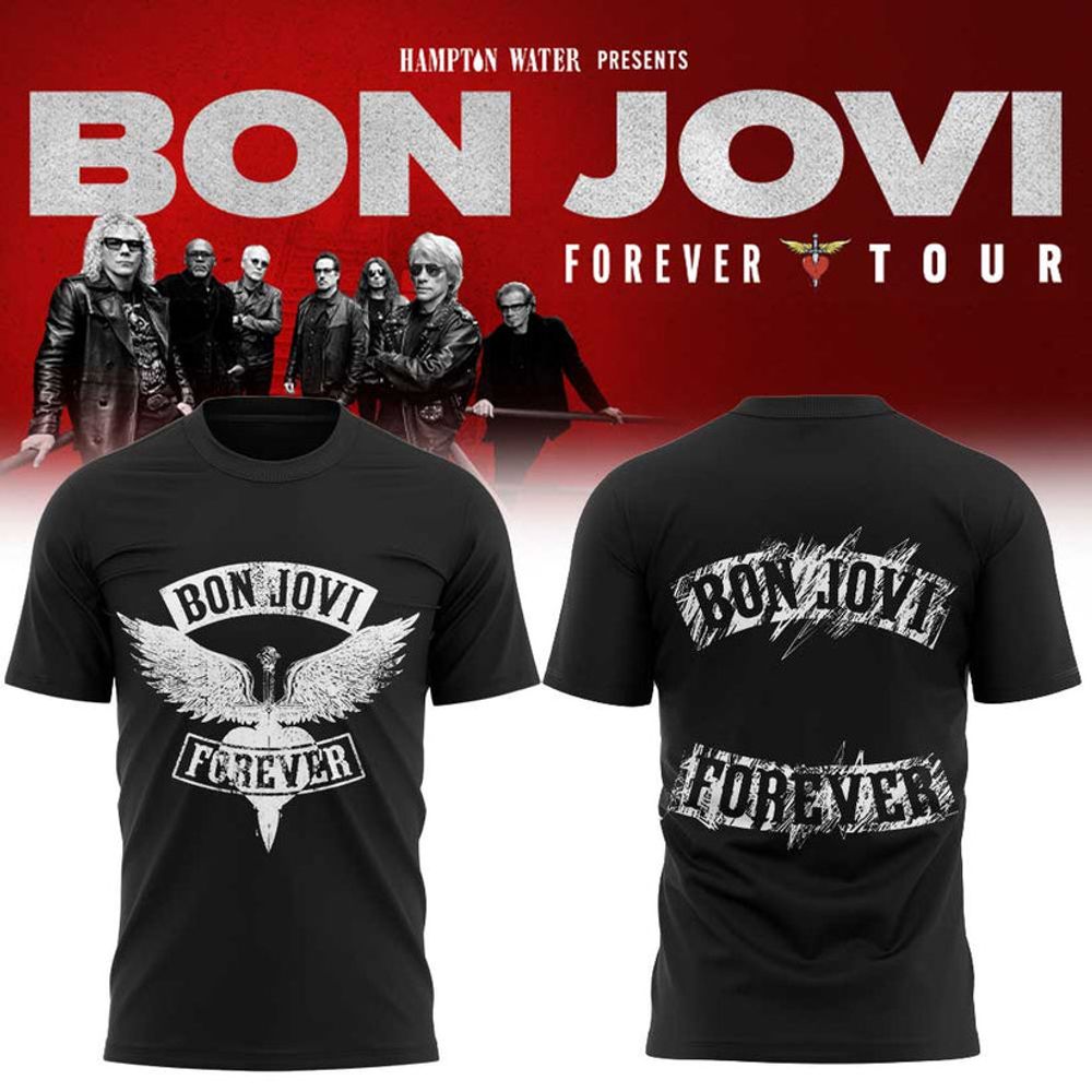 Bon Jovi Forever Tour 2026 Limited Edition Black Shirt