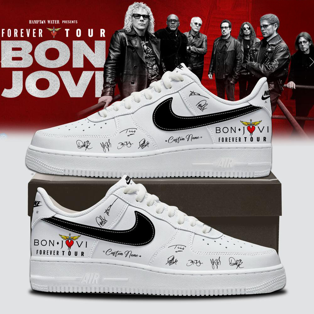 Bon Jovi White Forever Tour Limited Edition Sneakers