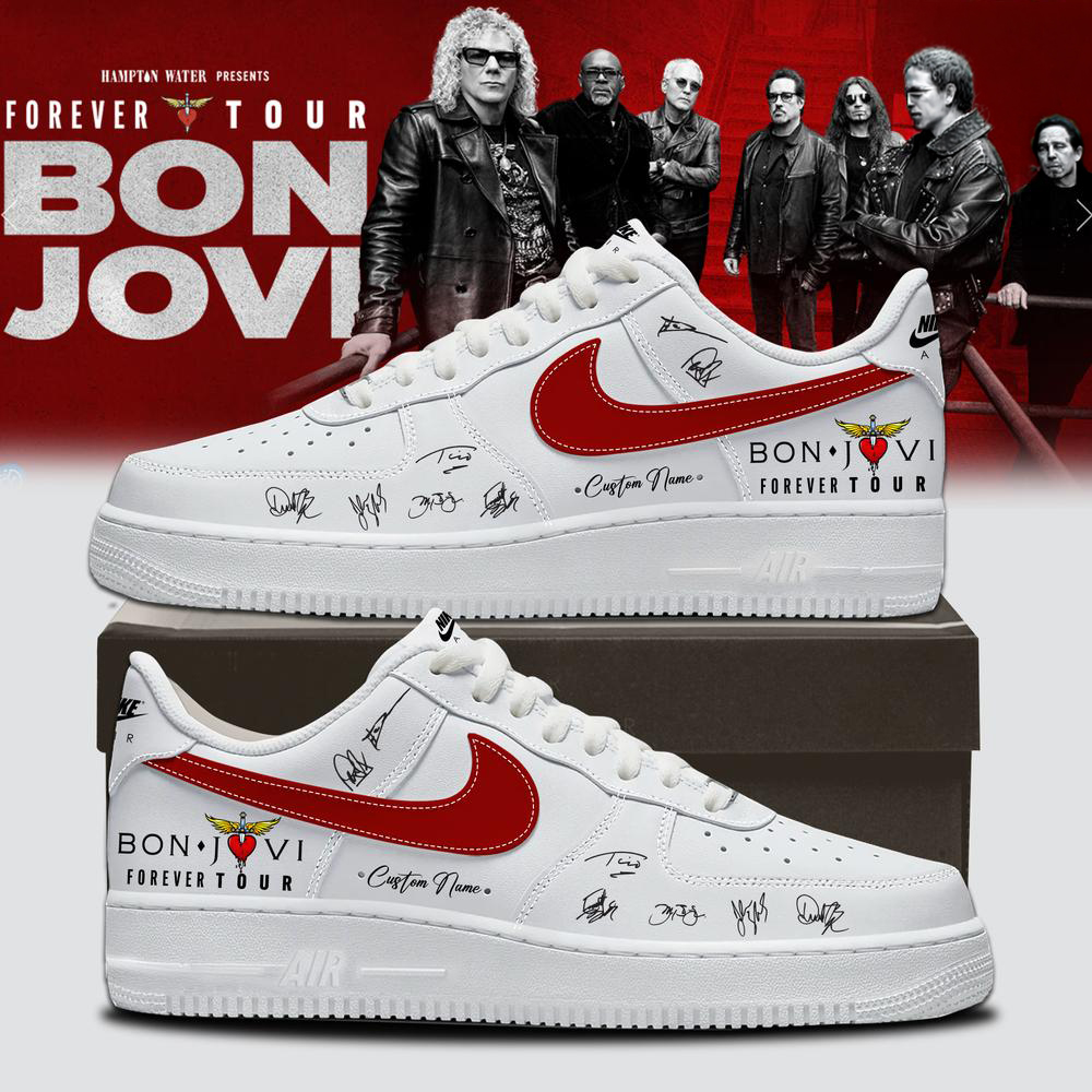 Bon Jovi White Limited Edition Rock Sneakers