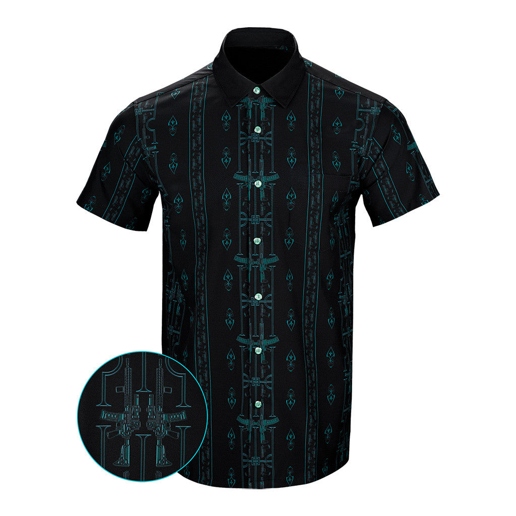 Boogeyman Button Down Shirt Pearl Snaps Apparel Concealed Carry Hawaiian Shirt Dad Gifts