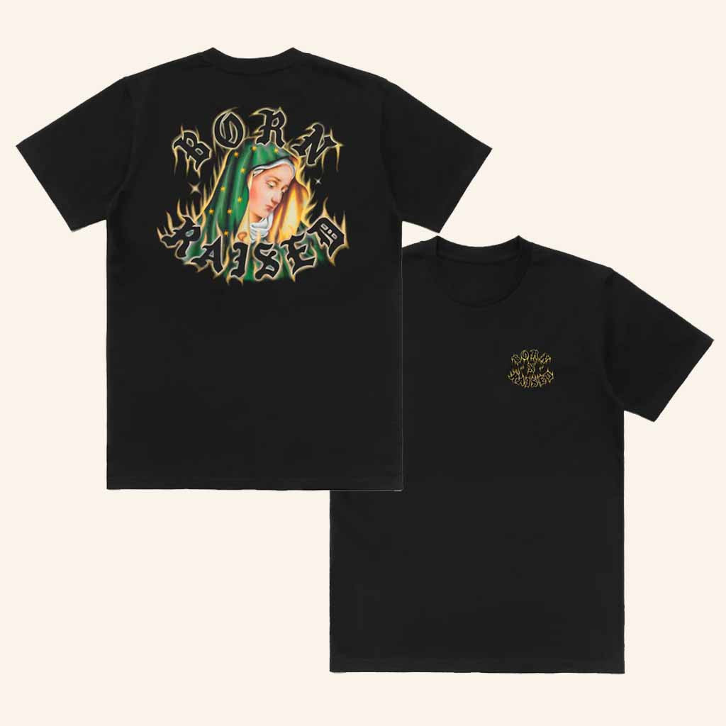 Born X Raised Merch Guadalupe Black T-Shirt Christmas Gifts For Christian