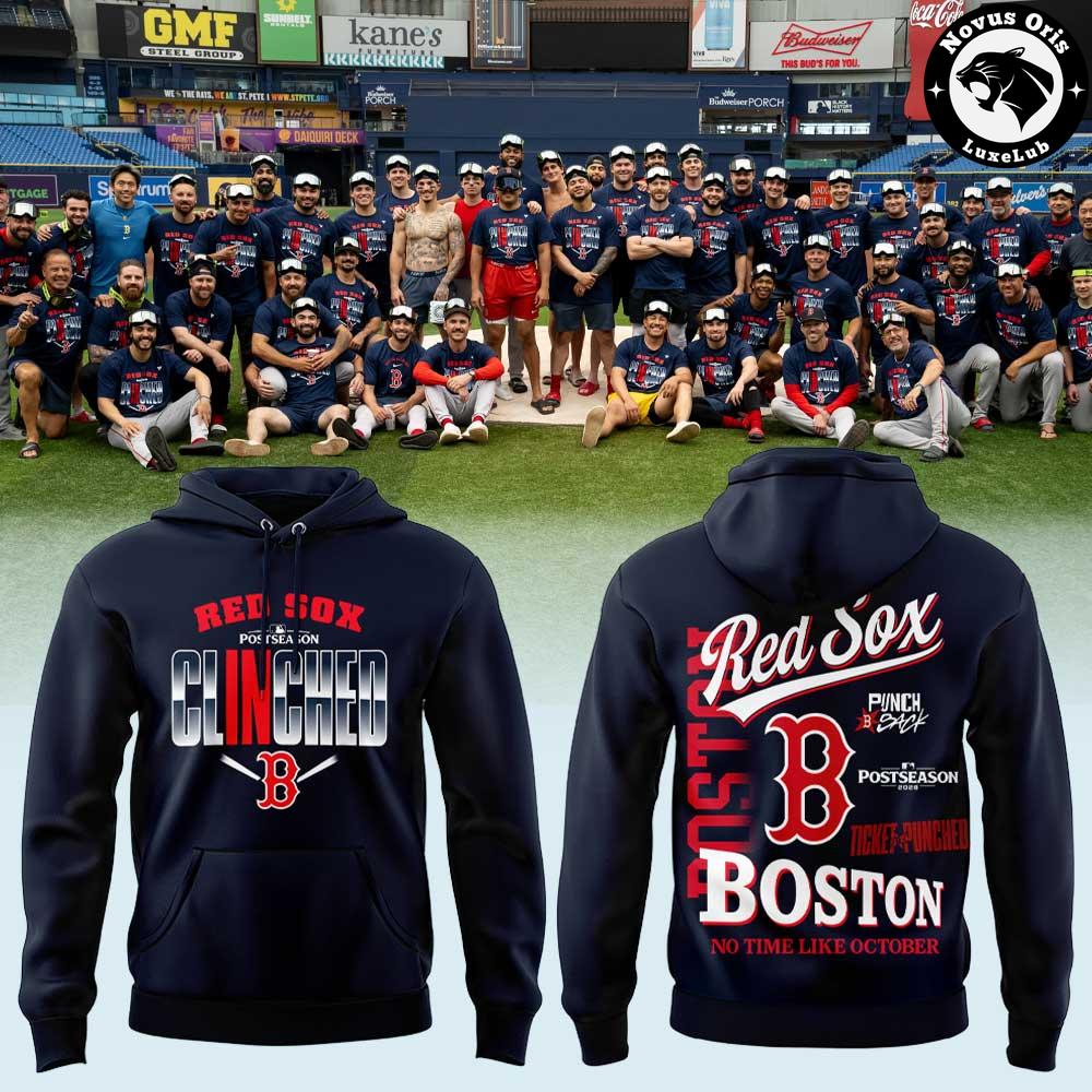 Boston Red Sox 2026 MLB Postseason Clinched Navy Pullover Hoodie 1 - Unicasport Boston Red Sox 2026 MLB Postseason Clinched Navy Pullover Hoodie