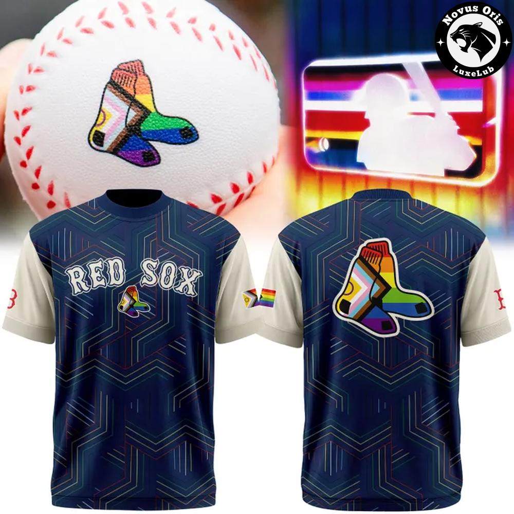 Boston Red Sox Pride Night Progress Rainbow Flag Limited Edition T-Shirt