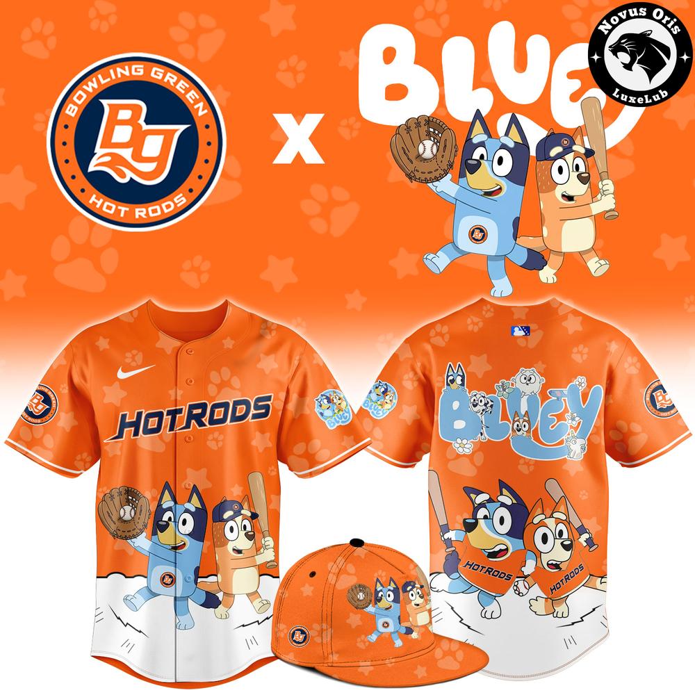 Bowling Green Hot Rods x Bluey Night Limited Edition Baseball Jersey