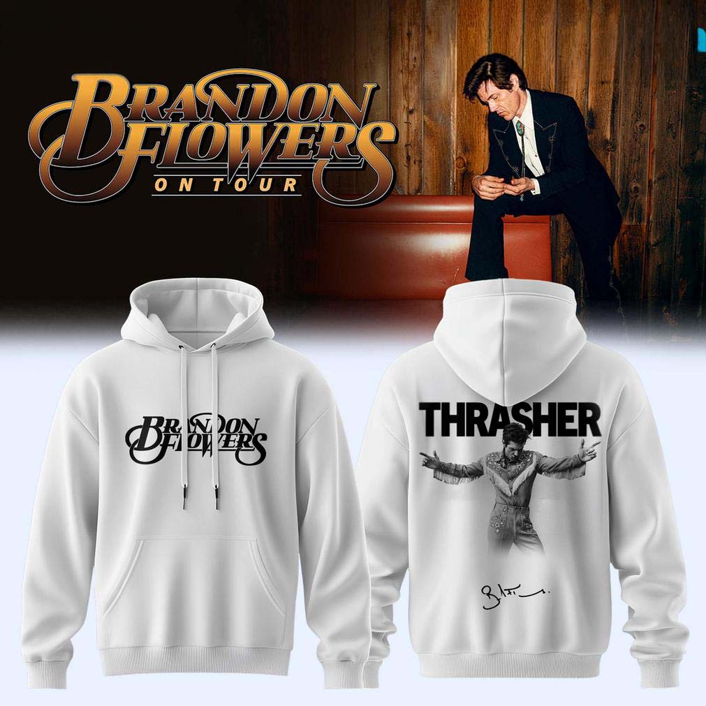Brandon Flowers White Signature Tour 2026 Hoodie