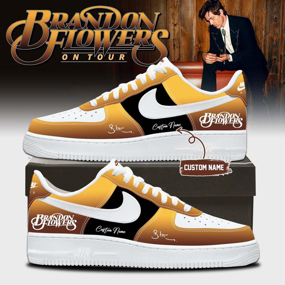 Brandon Flowers White 2026 Tour Graphic Sneakers