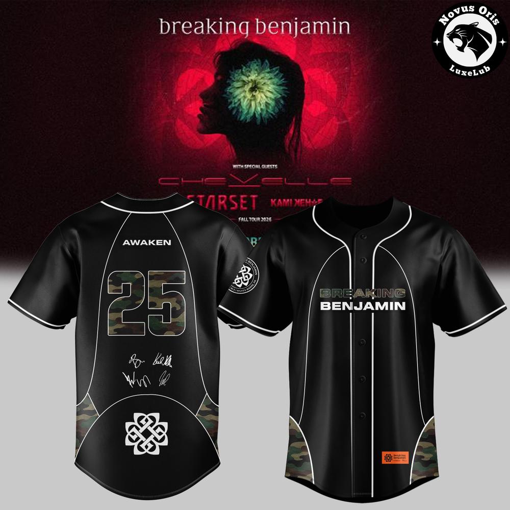 Breaking Benjamin Until The End Limited Signed Baseball Jersey 1 - Unicasport Breaking Benjamin Until The End Limited Signed Baseball Jersey