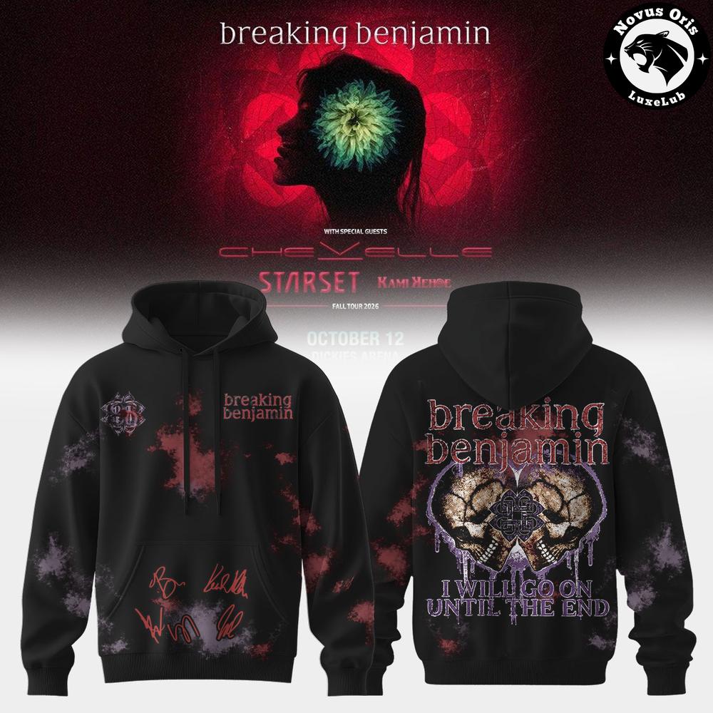 Breaking Benjamin Until The End Limited Signed Pullover Hoodie 1 - Unicasport Breaking Benjamin Until The End Limited Signed Pullover Hoodie
