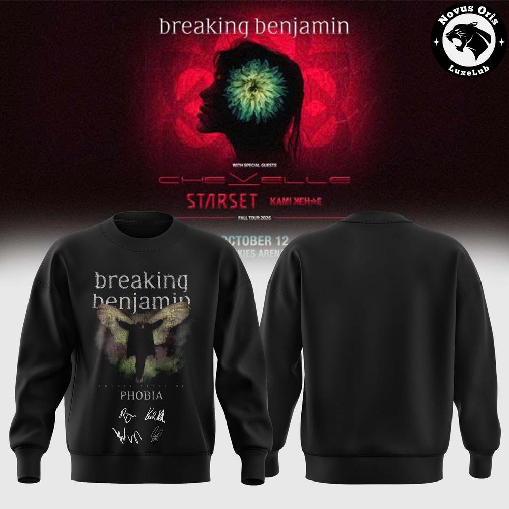 Breaking Benjamin Until The End Limited Signed Sweatshirt 1 - Unicasport Breaking Benjamin Until The End Limited Signed Sweatshirt